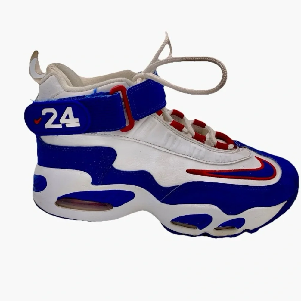 Nike Air Max 1 Griffey Shoes Sneakers Big Boy Sz 5.5 Y Red White Blue School Gym